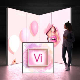 мобільний текстильний стенд