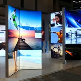 мобільний текстильний стенд